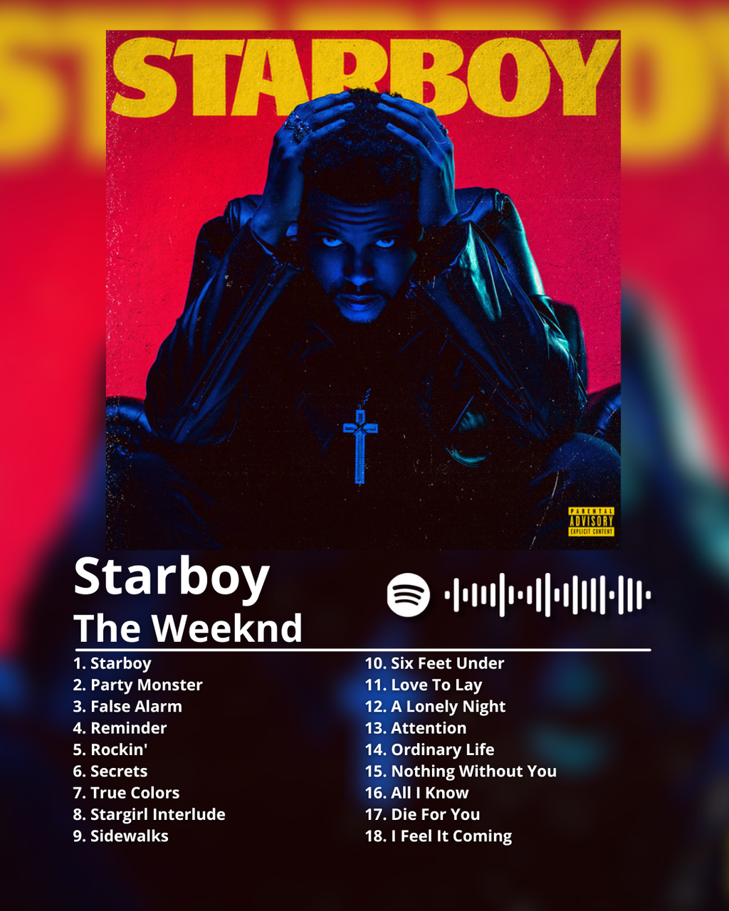 The Weeknd "Starboy" Poster