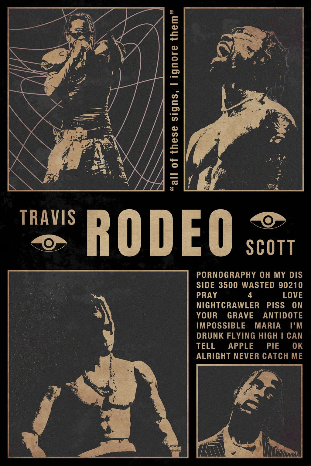 Travis Scott "Rodeo" Poster